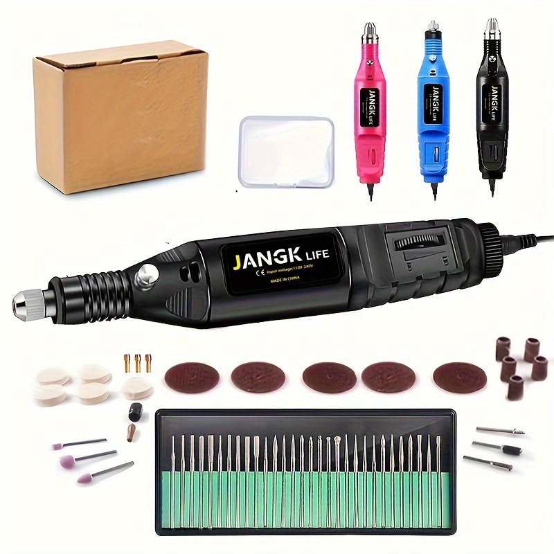 

Rotary Tool Kit With 58 Pcs Rotary Tool Accessories & Flex Shaft, Variable Speed Rotary Multi-tool For Crafting Diy Project.