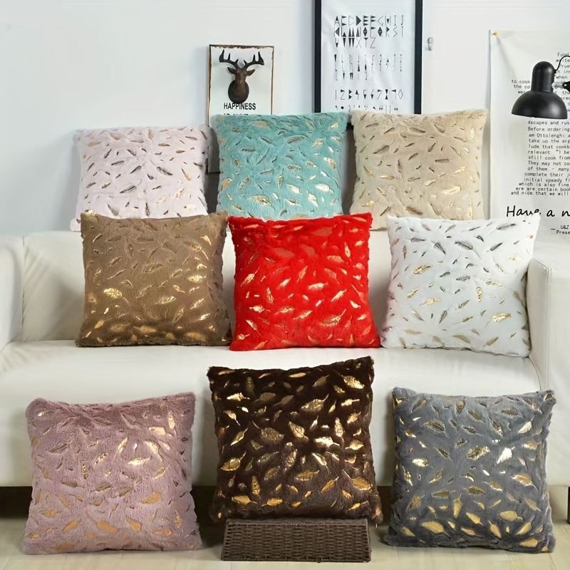 Cute And Cozy Faux Fur Throw Pillow Cover For Sofa Couch And - Temu