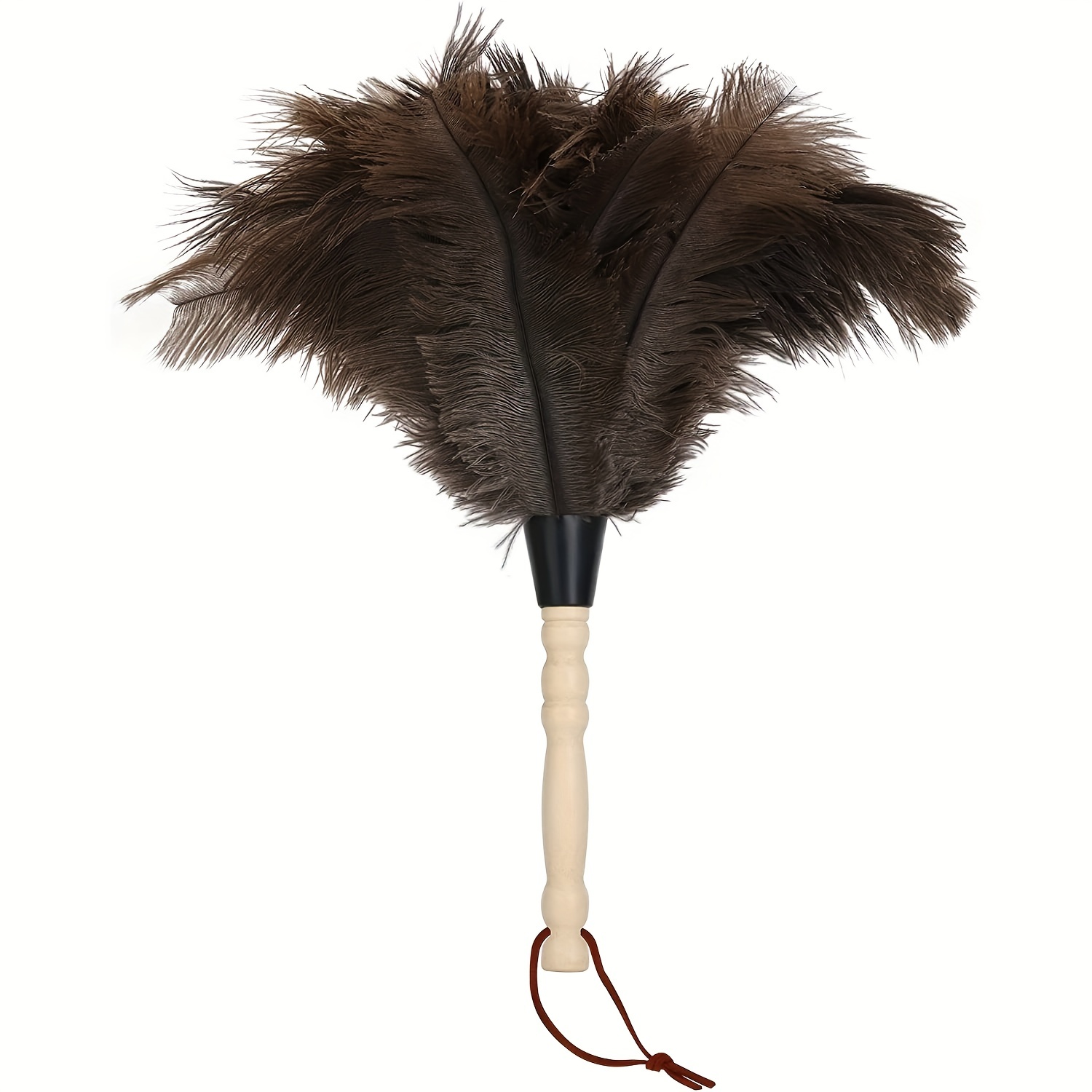  Ostrich Feather Duster, Beech Ostrich Hair Long Handle