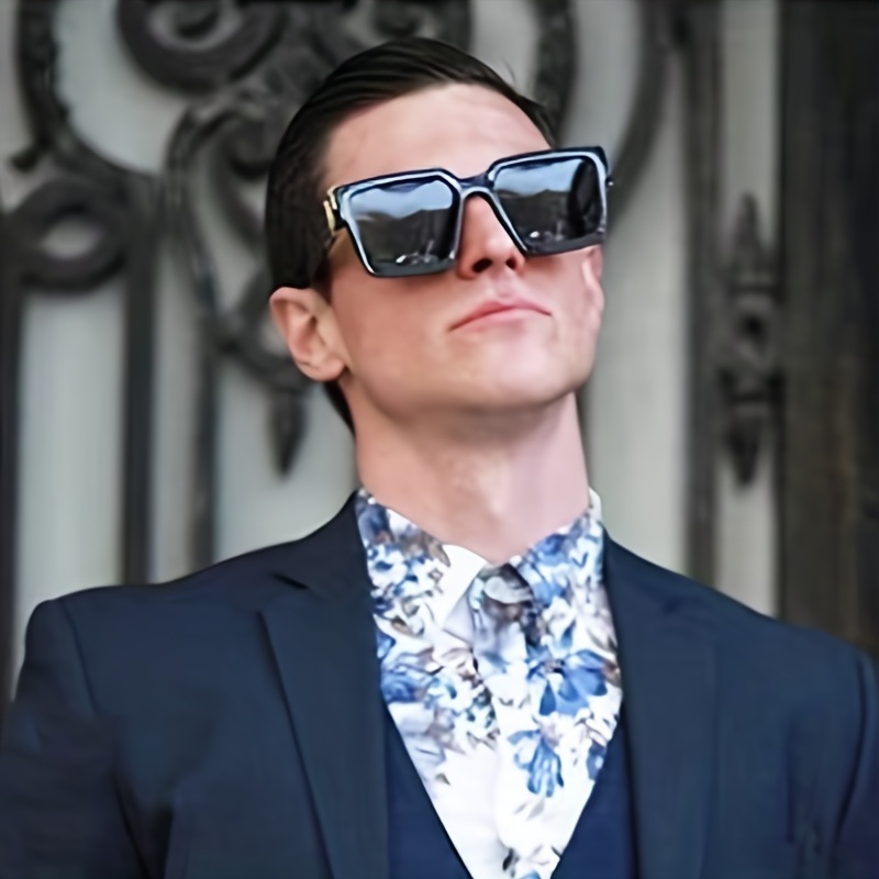 Luxury Designer Retro Millionaire Sunglasses Square Punk Rock Hip