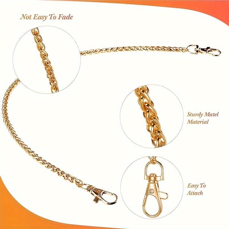 Simple Women's Bag Accessories Chain With Metal Buckles Iron