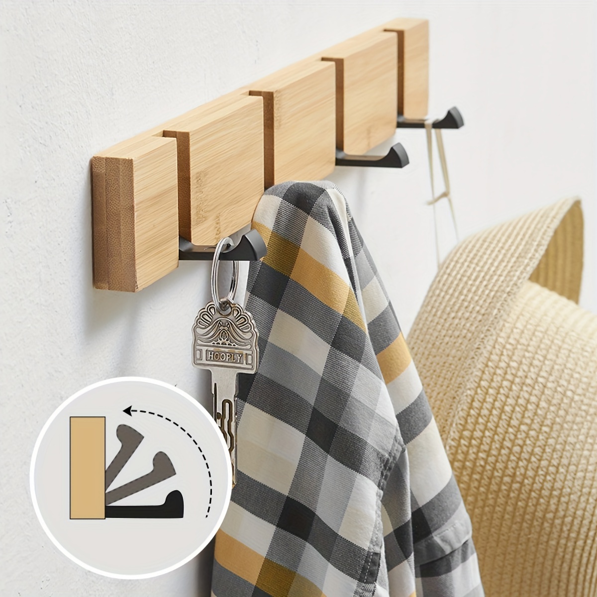 Resin Flower Shape Hooks Wall Hangers Key Hat Towel Hooks - Temu