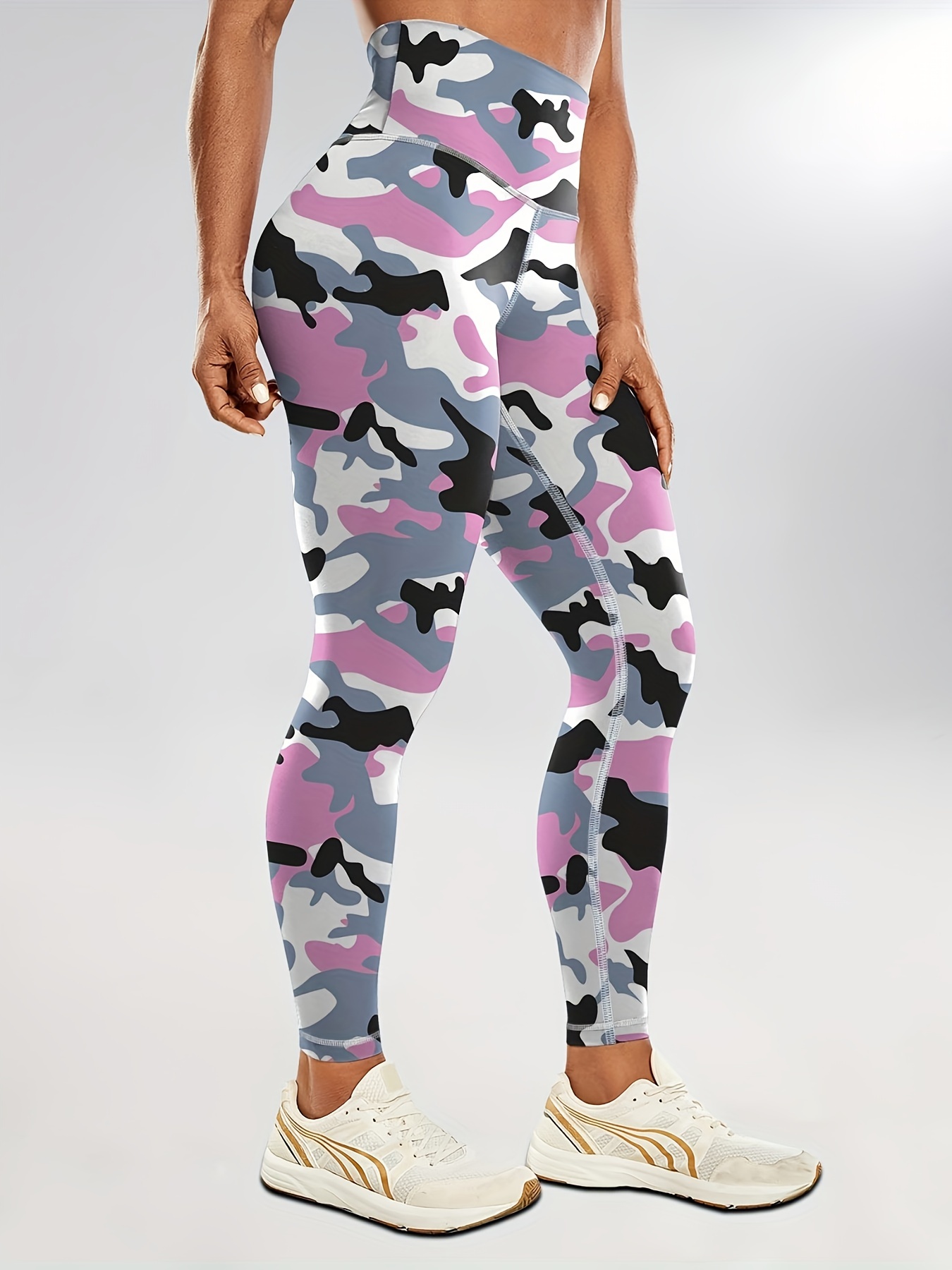 Camouflage Print Tummy Control Yoga Leggings