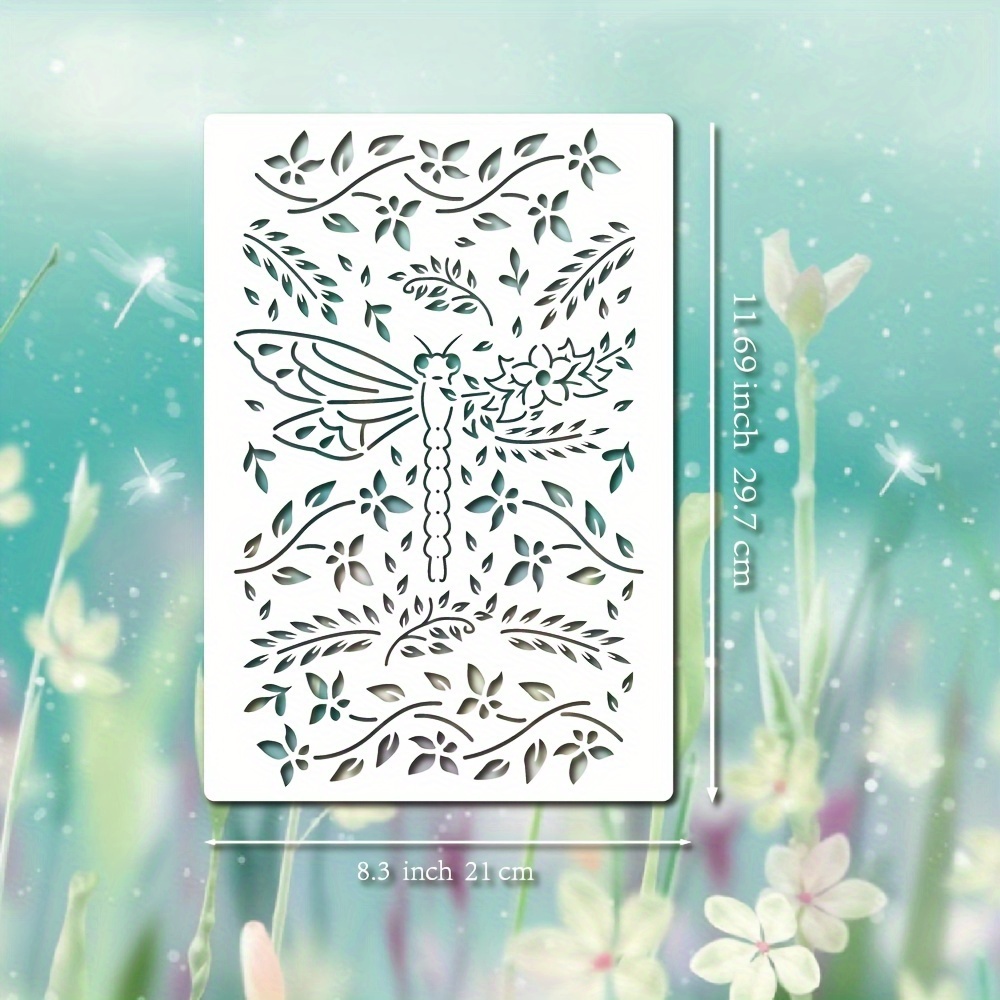 Dragonfly Stencils Insect Insect Stencils Reusable Mylar - Temu