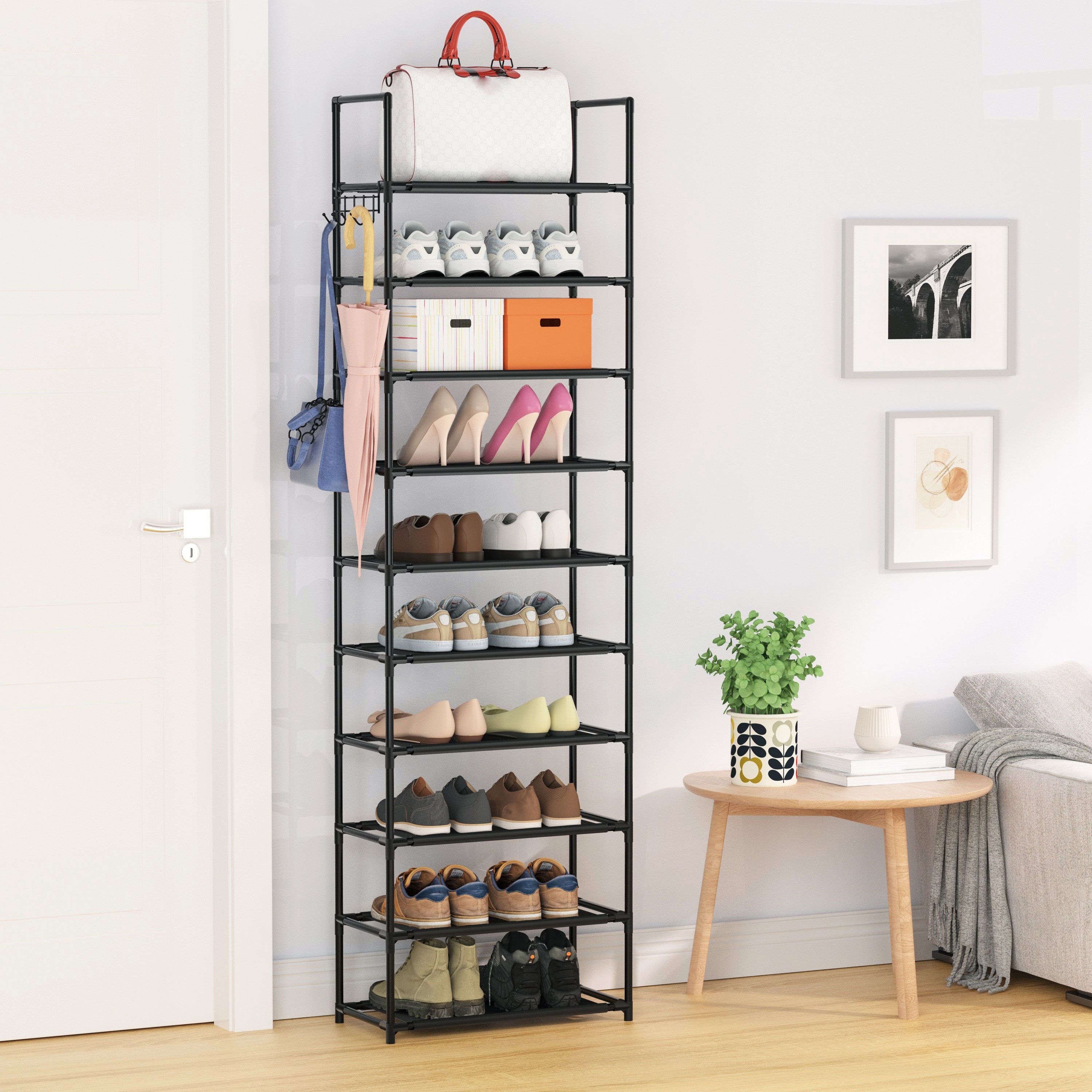 Multi-layer Shoe Storage Rack With Cover, Dustproof Household Shoe Shelf  For Entryway, Large Capacity Shoes Rack, Easy To Assemble, Dormitory Storage  Essential - Temu