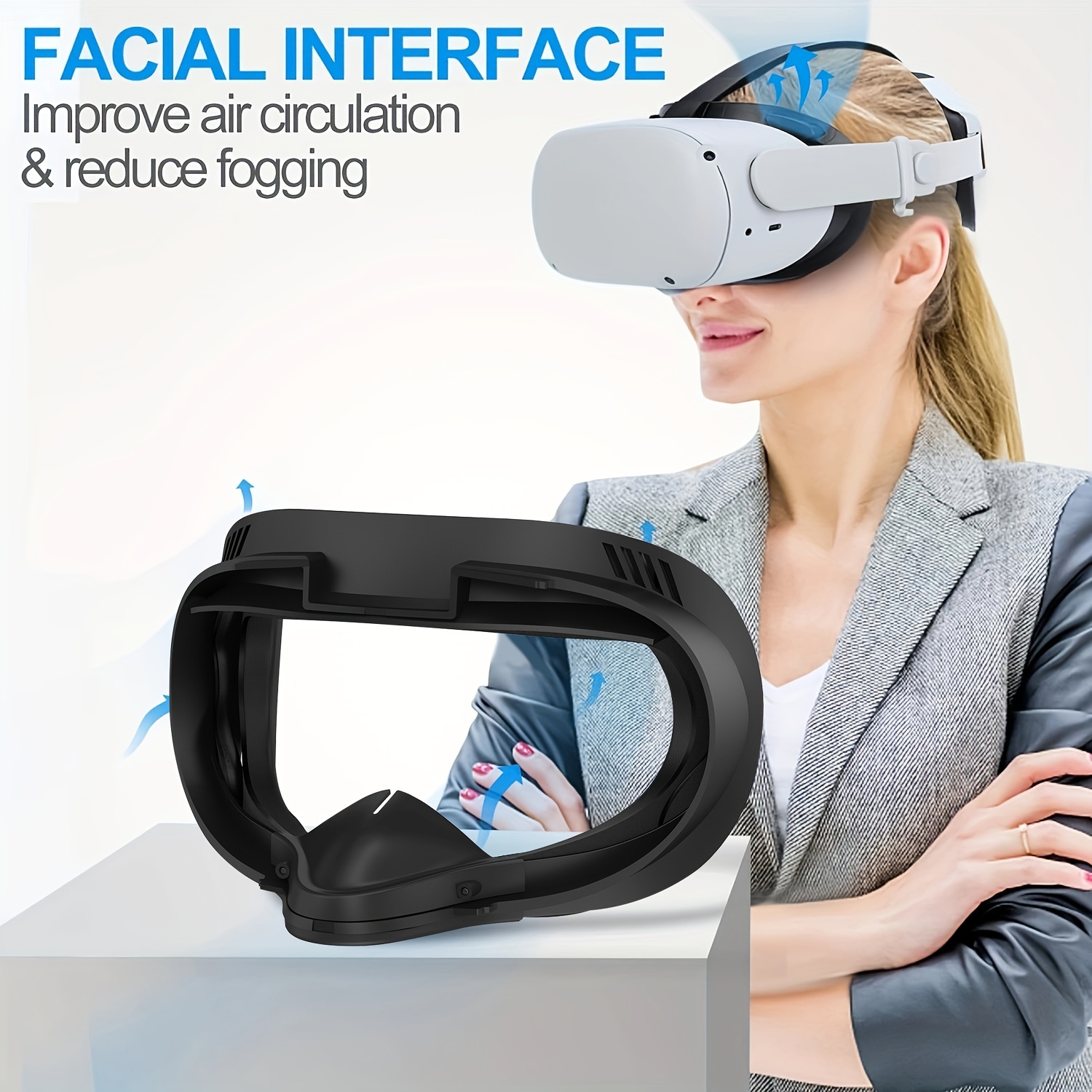 Cooling Fan Adjustable Faux Leather Facial Interface Face - Temu