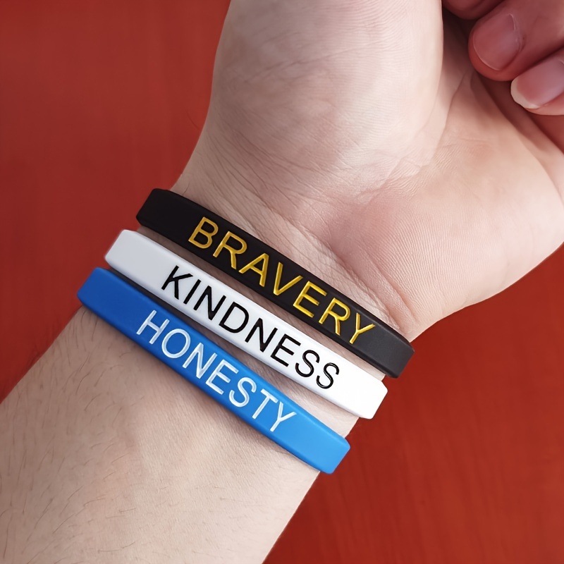 Rubber Bracelets with Motivational Sayings - Pack of 24