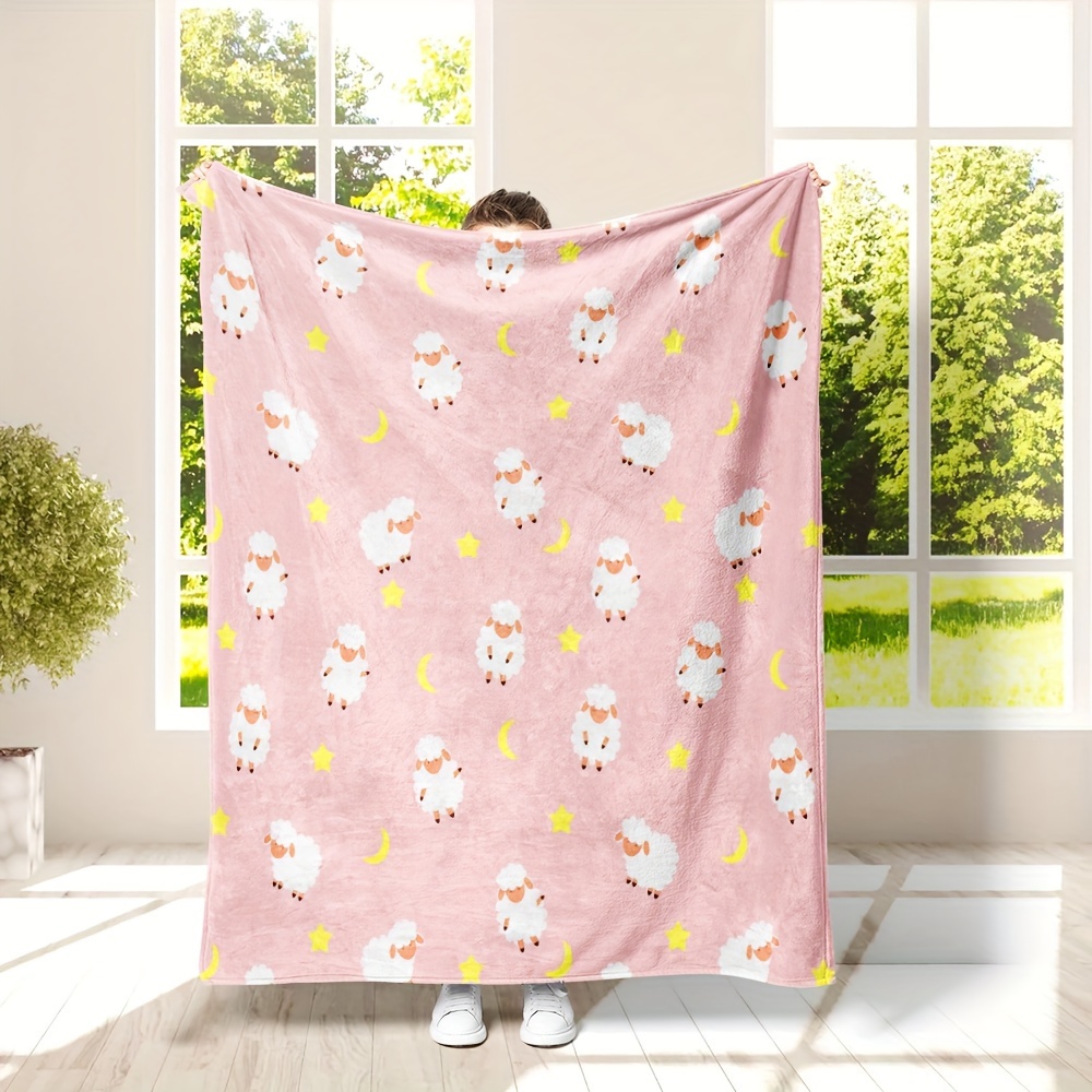 1pc Coperta Con Stampa Di Pecore, Coperta In Flanella, Morbida E Calda  Coperta Per Il Riposo Sul Divano, Ufficio, Letto, Campeggio E Viaggi,  Coperta Regalo Multiuso Per Amici, Famiglia E Bambini