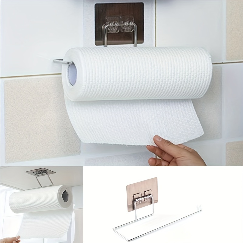 Soporte para toallas de papel, soporte para papel higiénico, soporte para  rollo de pañuelos de baño sobre el tanque, soporte para rollo de papel