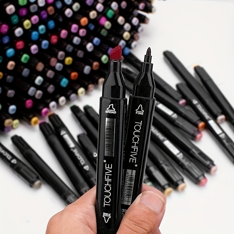60 Colors Set Markers Pen Marker Pen Black, Size: 60pcs