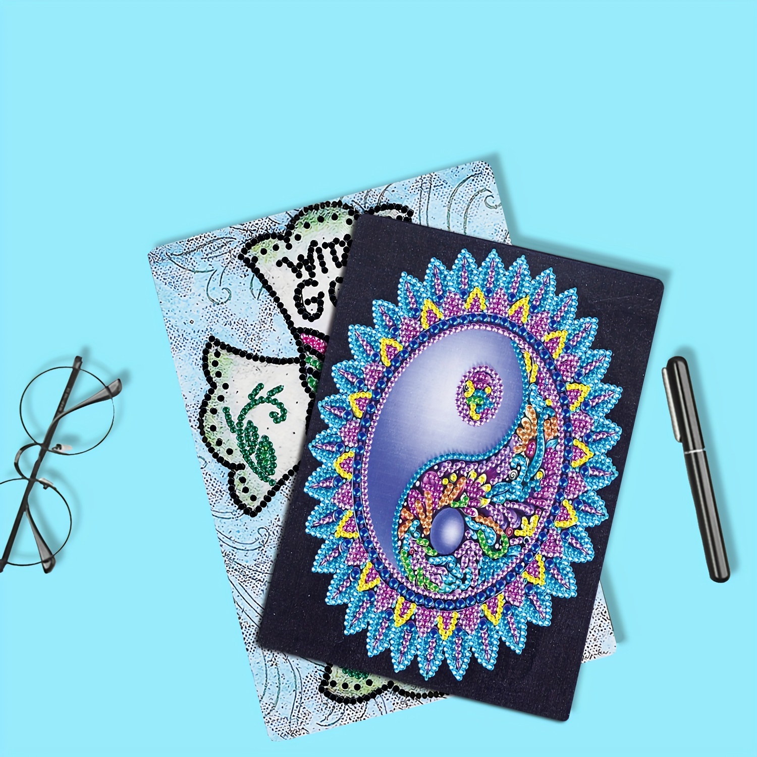 5d Artificial Diamond Painting Notebook Set Mandala Journal - Temu