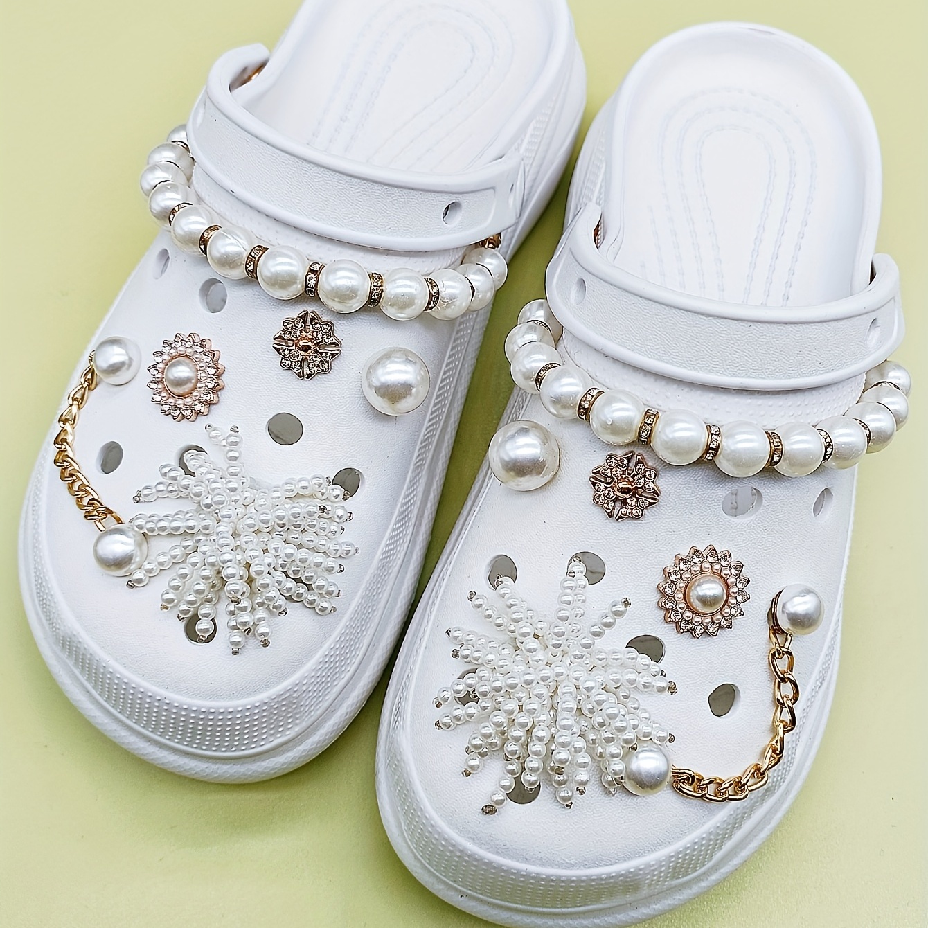 Shoelace Clog Charms Set Pearl Clog Charms Pack Custom Shoe 