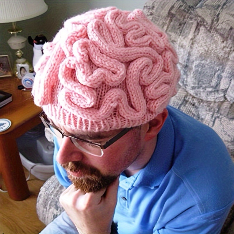 Funny Brain Y2k Beanie Trendy Hip Hop Unisex Knit Hats - Temu
