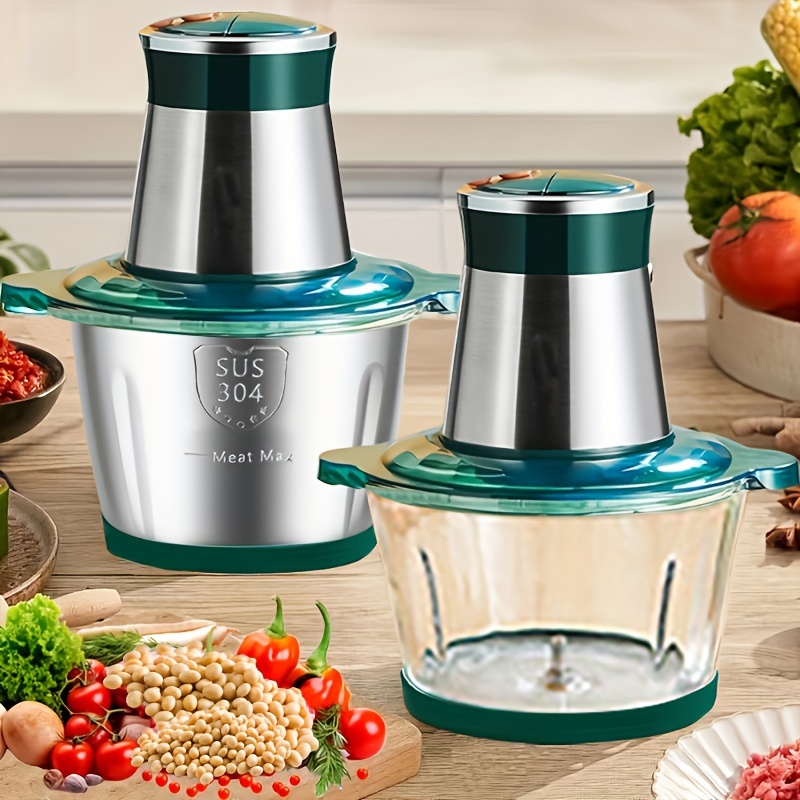 Food Processor Electric Garlic Chopper 350ml Kitchen Gadget Multifunctional  Food Grinder Garlic Blender for Food Onion Ginger Chili Lettuce white  without mixer 