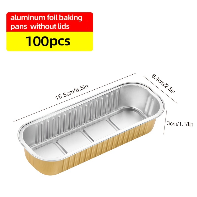 Disposable Food Grade Rectangle Aluminum Foil Baking Pan Tray with