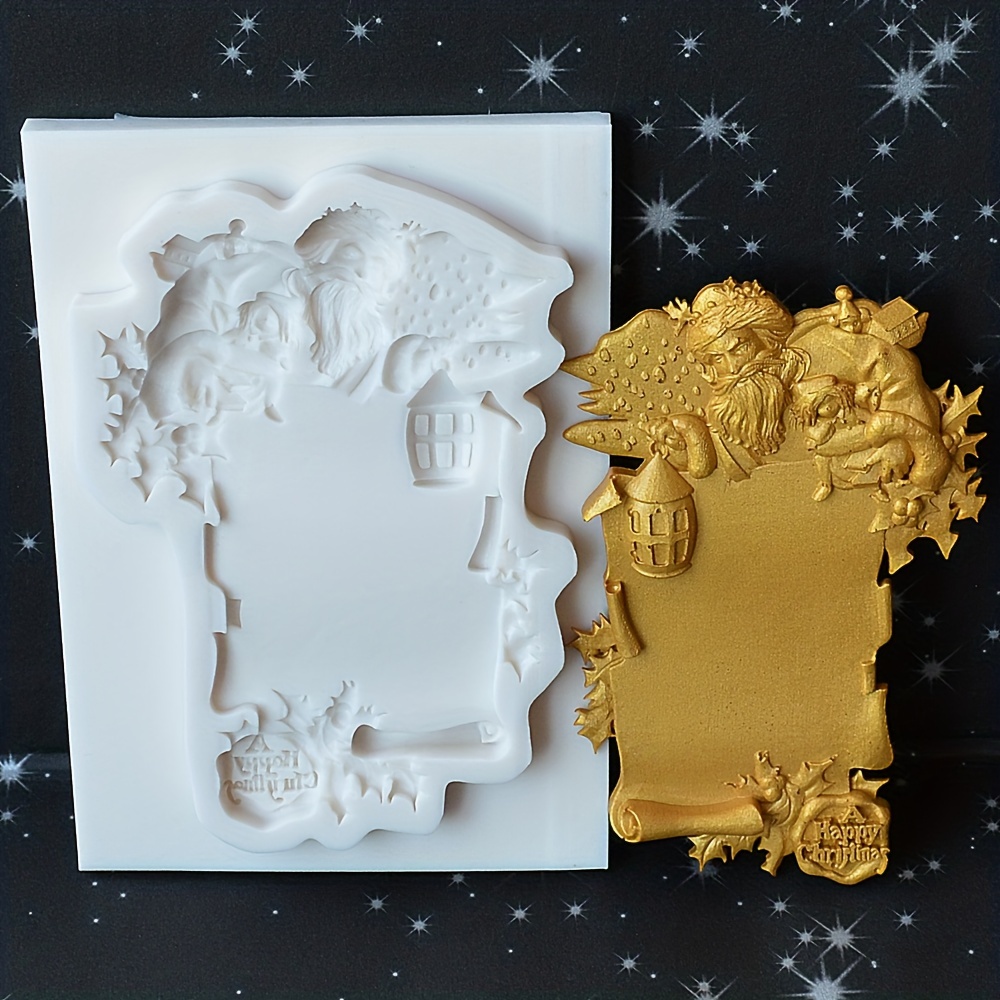 3D Christmas Santa Claus Silicone Candle Mold DIY Gypsum Soap Resin Mold  Fondant Chocolate Ice Cube Mold Home Decor Gift