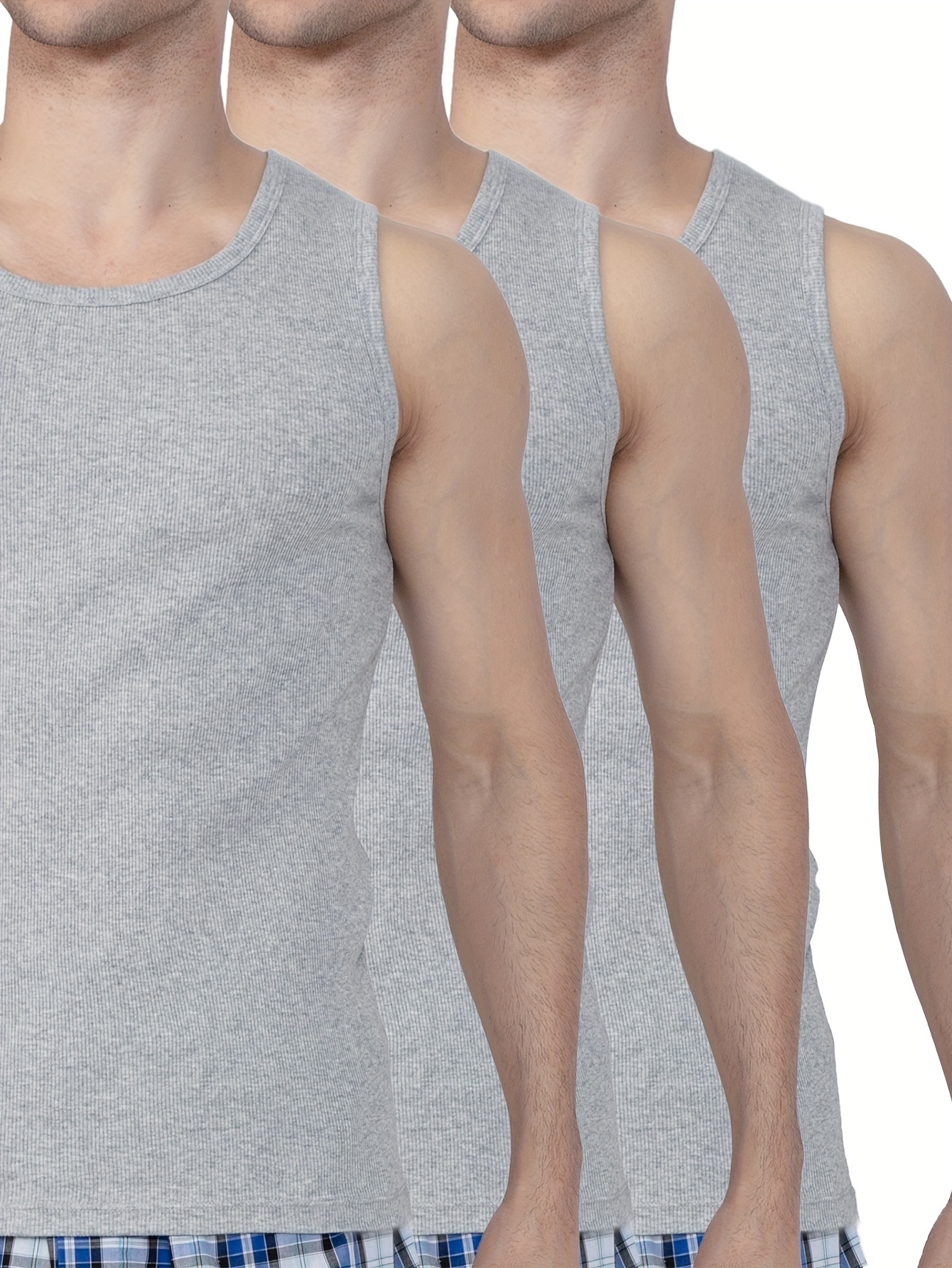 Men's 6-Pack Slim Fit Tank Top Premium A-Shirts 2Xlarge White