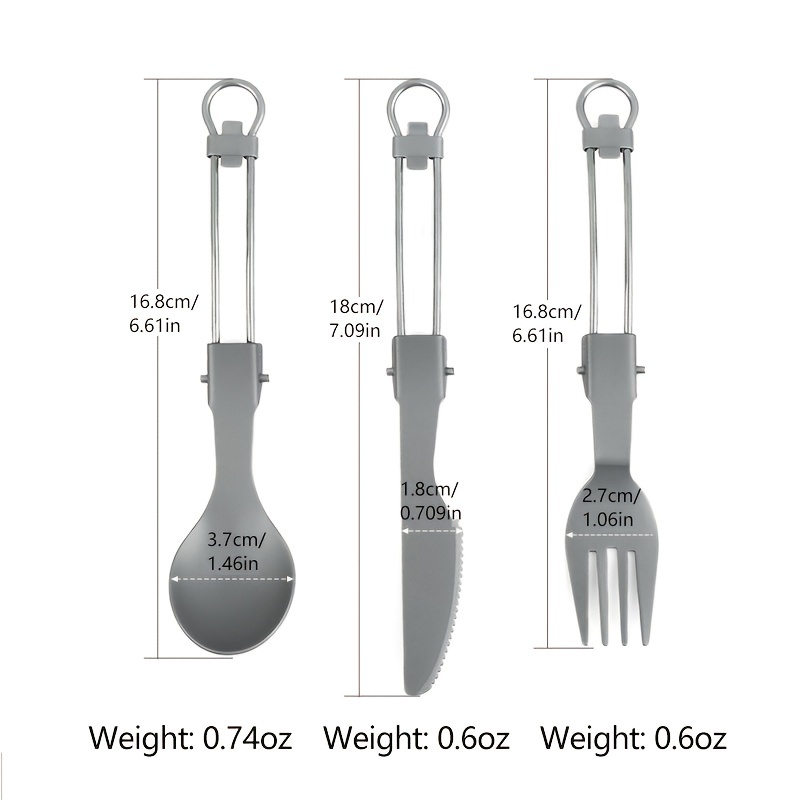 Pure Titanium Fork Spoon Set Portable Cutlery Set Outdoor Cutlery Set