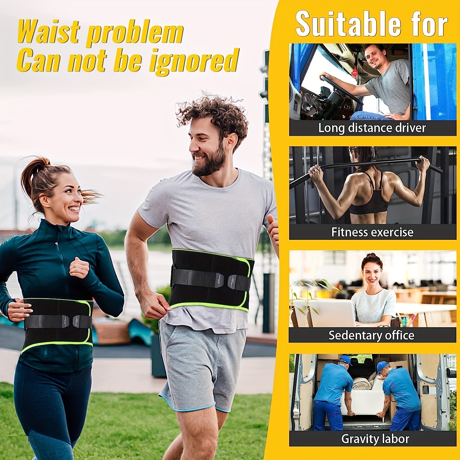 Lower Back Breathable Lumbar Support Belt! - Temu Canada