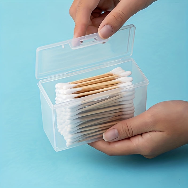 1Pc Portable Travel Transparent Storage Box Toothpick Cotton Swab Band-aid  Mini Organizer Classification Finishing Box