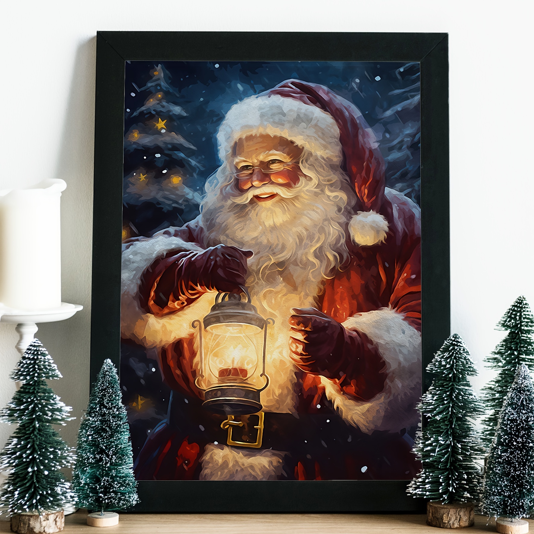 Christmas Poster Oil Painting Set Boho Decorative Painting - Temu