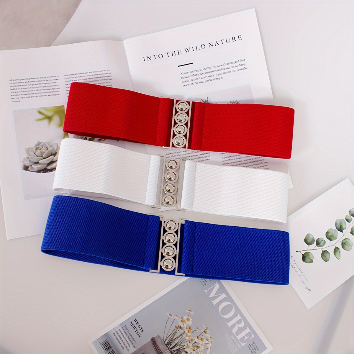 Wide Elastic Waist Belt Ladies Stylish Stretch Belts Solid Color Decorative  Girdle For Women Dresses Coat - Temu