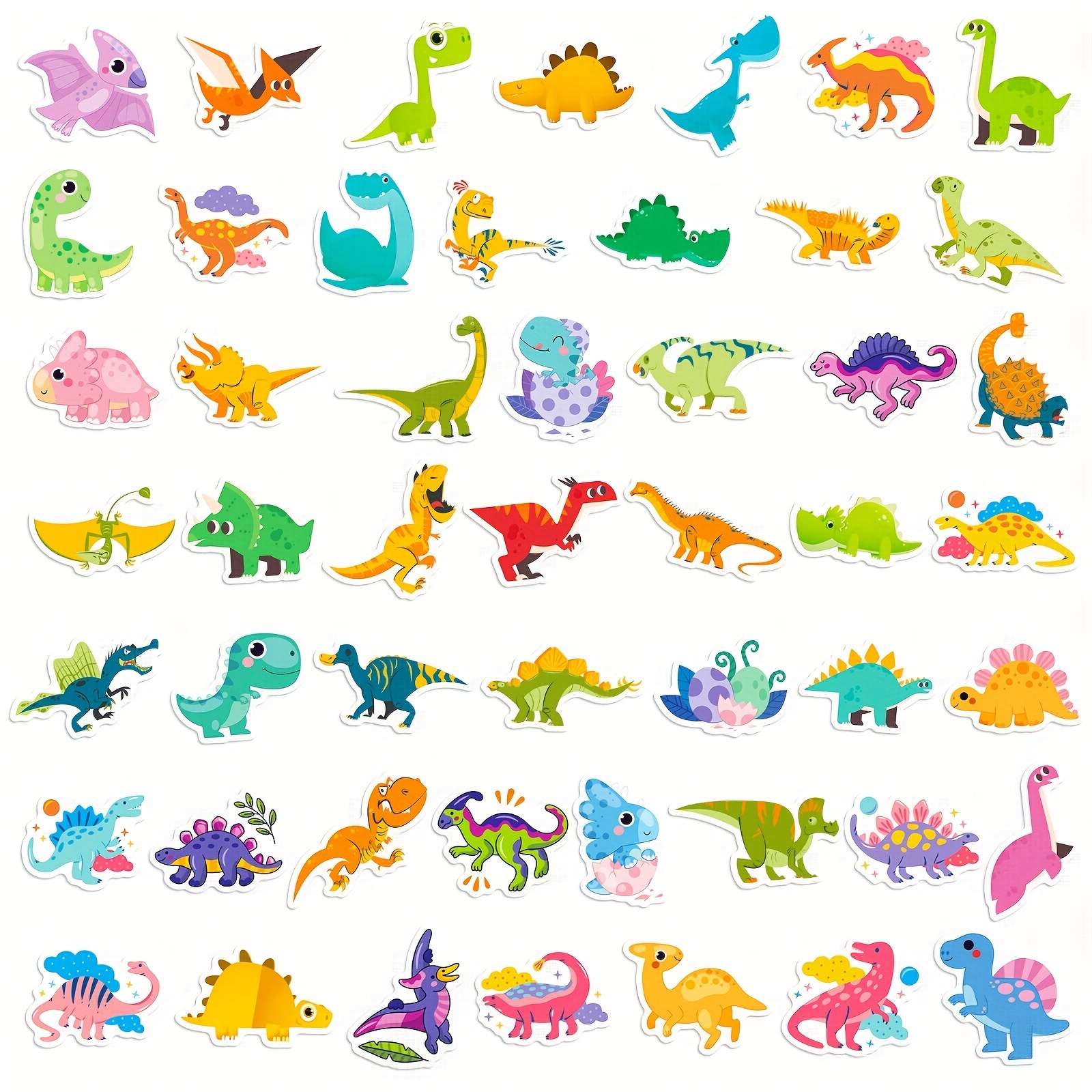 Cartoon Dinosaur Series Stickers Cute Water Bottle Stickers - Temu