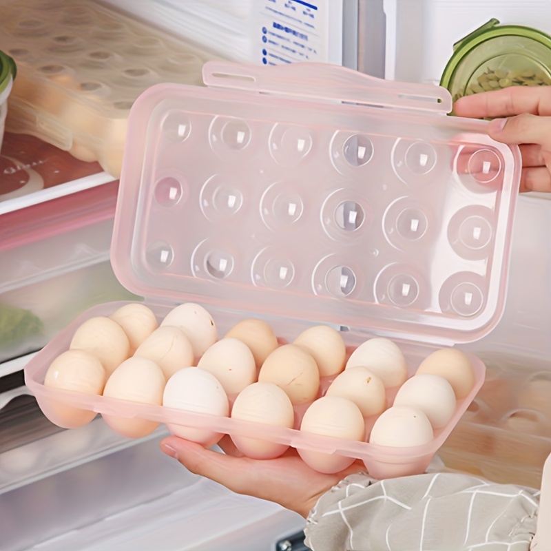 1pc Refrigerator Egg Storage Box, Side Door Narrow Multi-layer Flip Egg  Box, Fresh Egg Tray Holder
