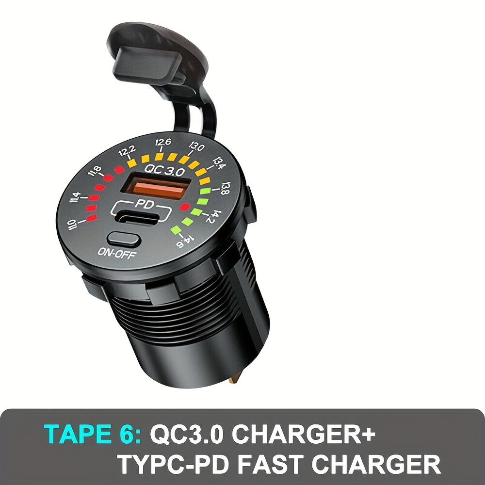 Dual Pd + Qc 3.0 Usb 3 port Fast Car Charger Adapter Socket - Temu