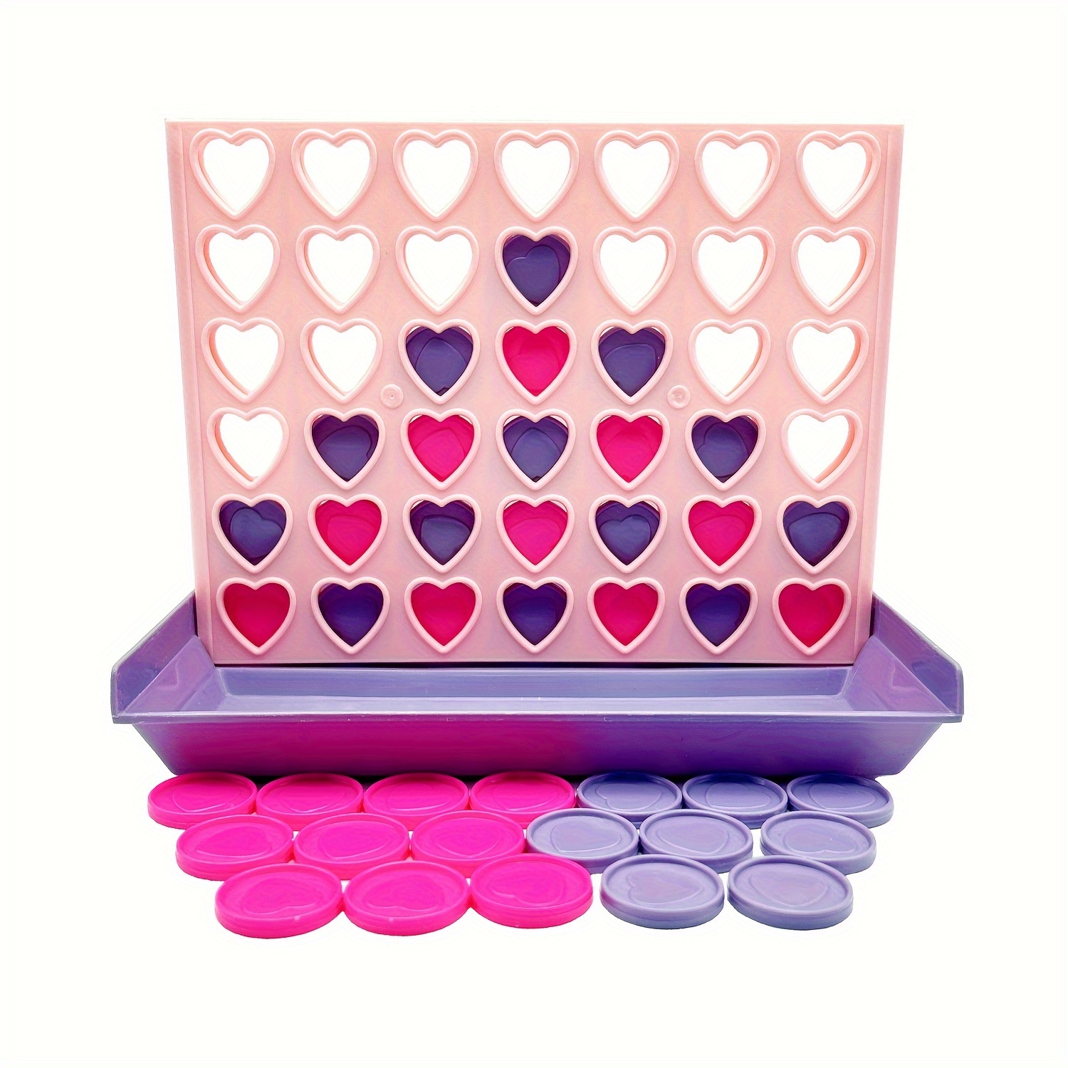 

1pc Love 4 In A Row Game, Travel Traveling Portable Game, Foldable Parent-child Game, Valentine's Day Gifts Christmas Gift