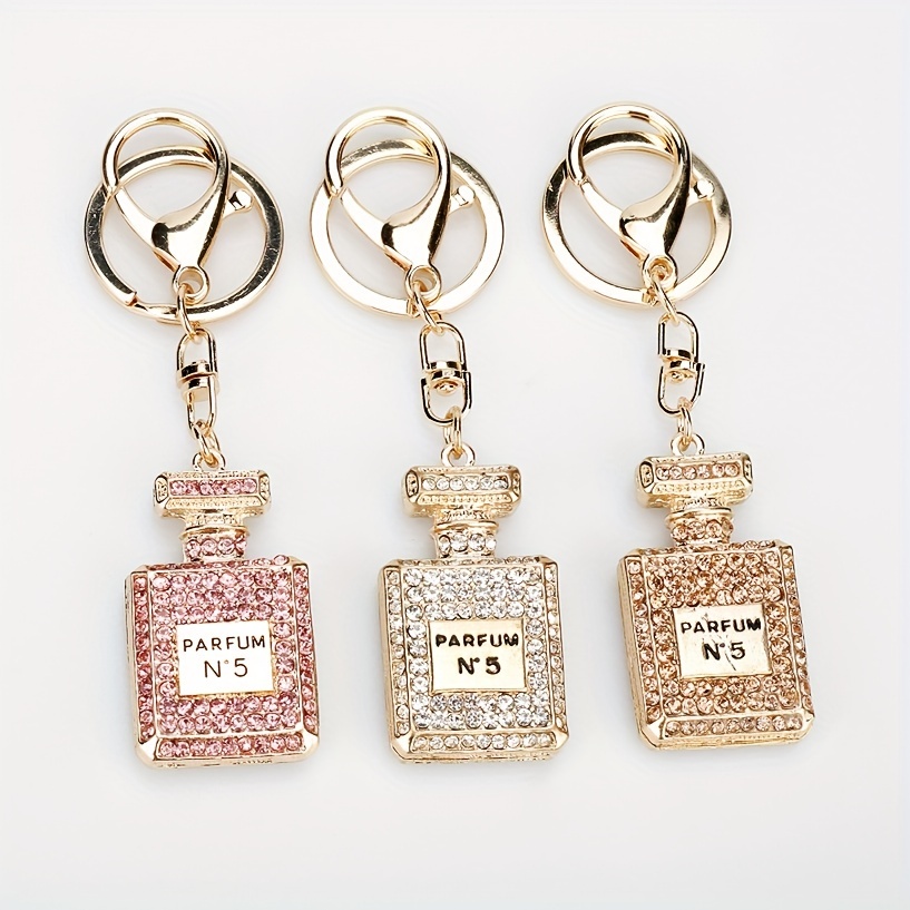 XDPQQ fashion metal small gift creative square ladies chain bag shape  keychain white rhinestone car key bag accessories