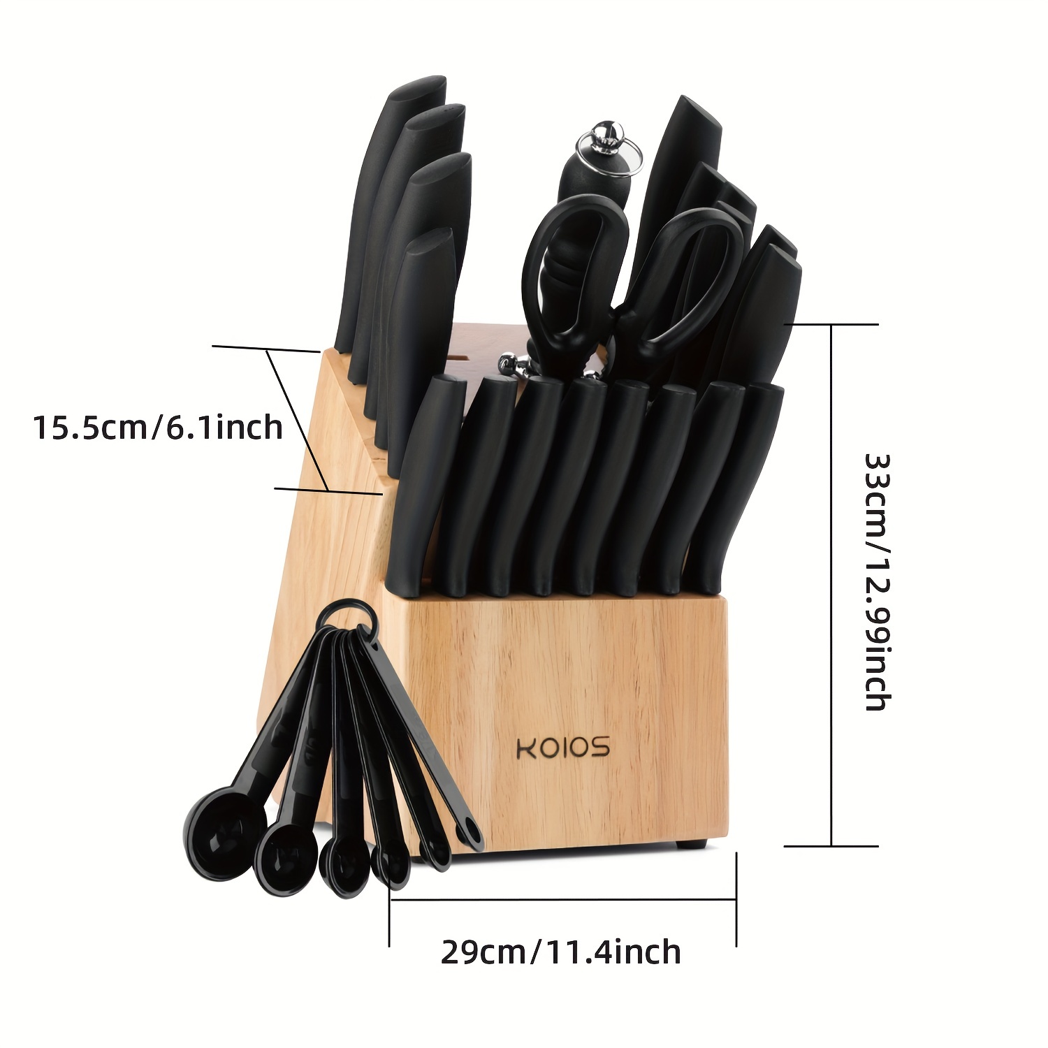 Knife Set 25 PCS High Carbon Stainless Steel Kitchen Knife Block Set for  Chef