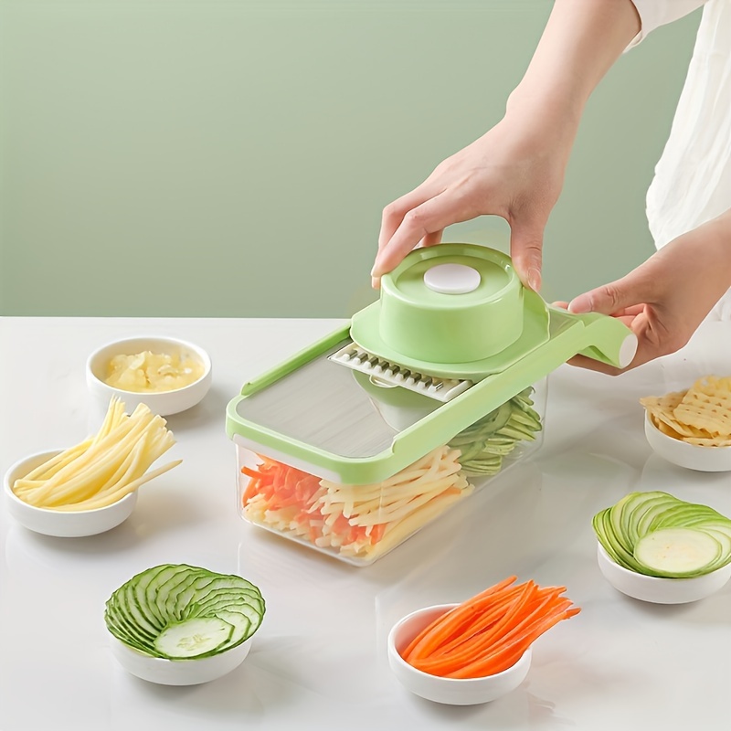 Vegetable Slicer, Multifunctional Fruit Slicer, Manual Food Grater,  Vegetable Cutter For Shredding, Slicing,stripping And Dicing, Vegetable  Grater, Cutter With Container, Potato Grater, Onion Mincer, Kitchen Stuff, Kitchen  Gadgets - Temu New Zealand