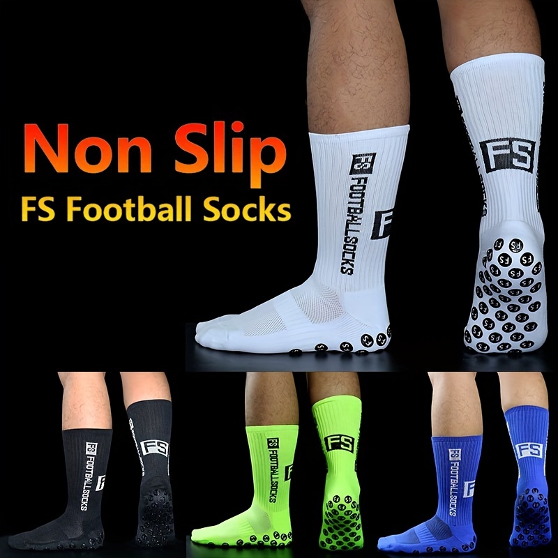 FS Football Socks Men Women Round Silicone Suction Cup Grip Non