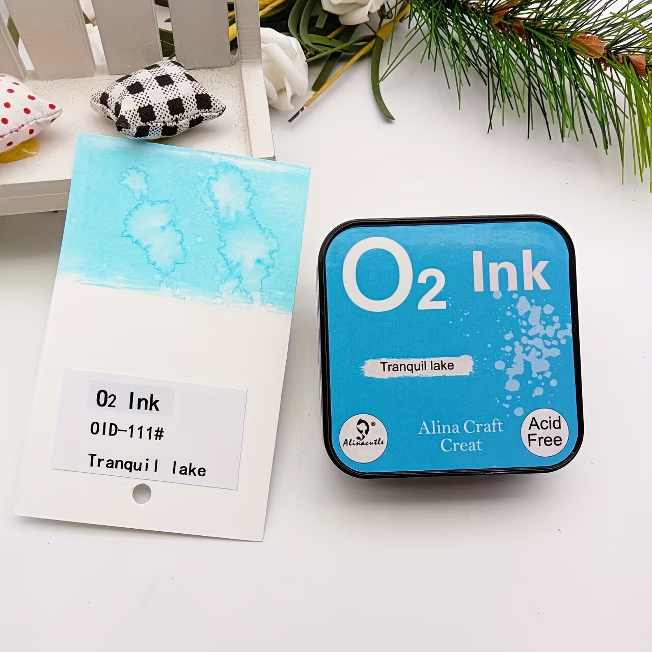 20pcs Blank Ink Stamp Pad DIY Ink Pads Square Ink Pads Scrapbook Stamp Pad  