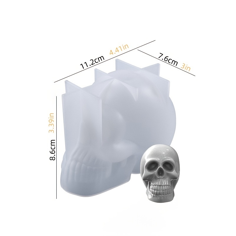 Reusable Silicone Skull Candle Resin Mold Easy Release Ice - Temu