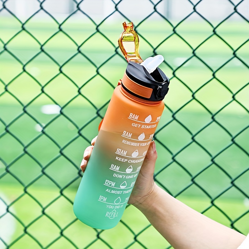 Stay Hydrated On the go: Gradient Color Motivational Sports - Temu