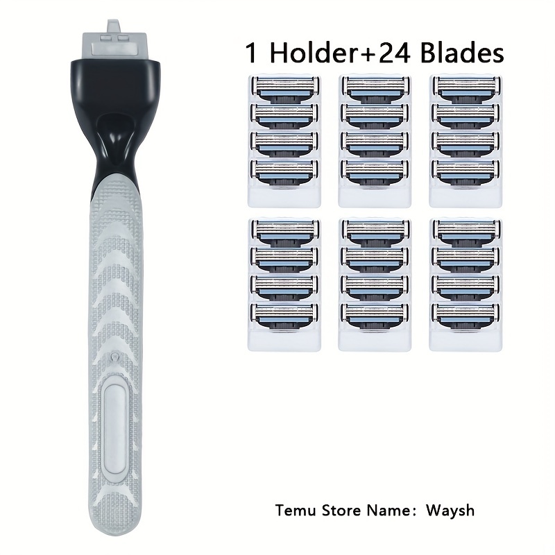 3-Layer Safety Razor Blades Set with Holder