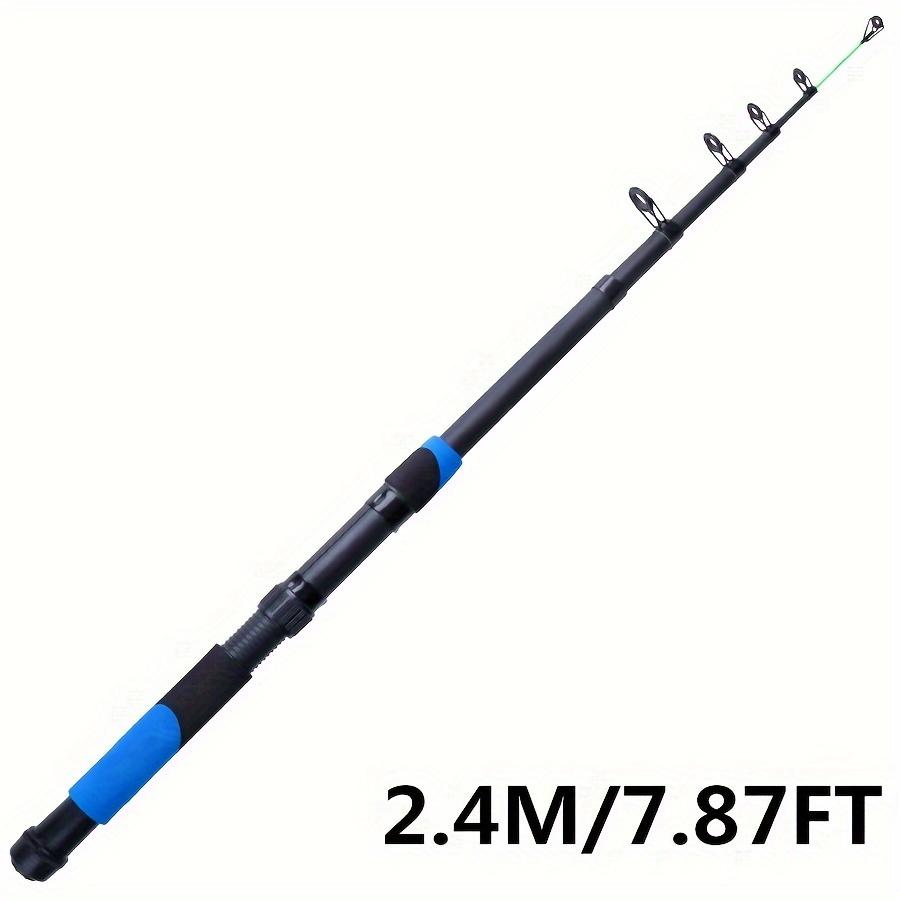 Portable Sea Fishing Rod Pole Carbon Fiber 2.4m Telescopic Spinning Reel  Mini Fish Tackle Accessories Tools