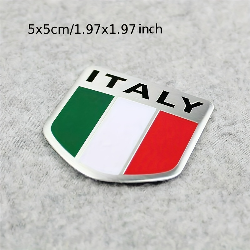 Kaufe 2 Stück DÜNNE Italien-Flaggen-Aufkleber, Emblem, Abzeichen,  3D-Dekoration für italienisches Auto, Motorrad, Fahrrad, Auto, LKW