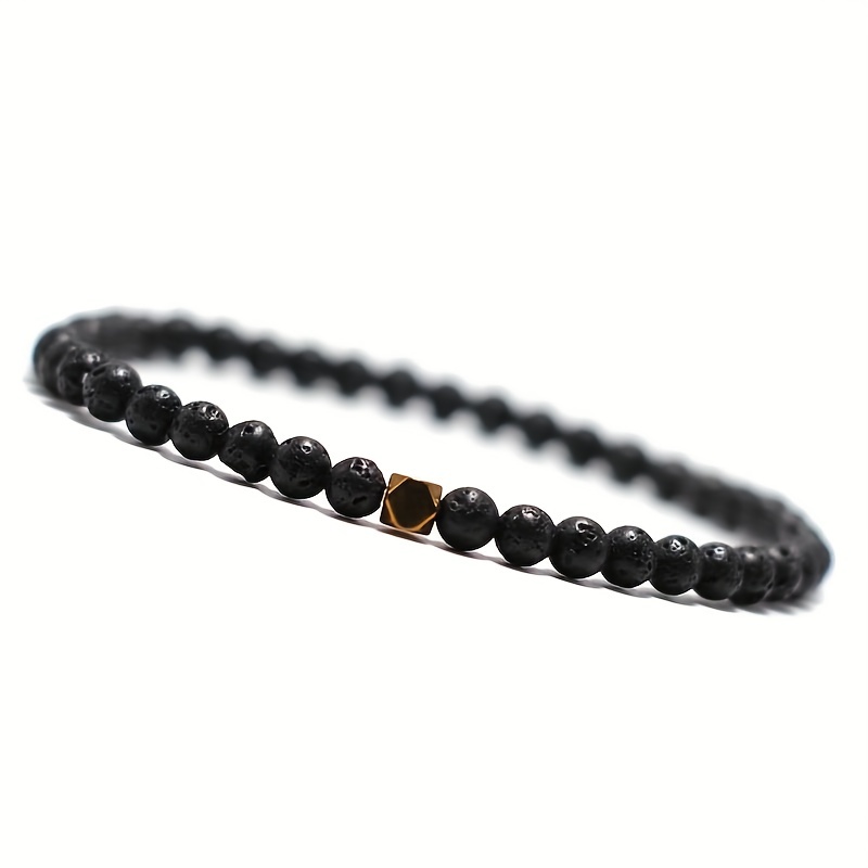 Natural Stone Turquoise Bead Bracelet for Men