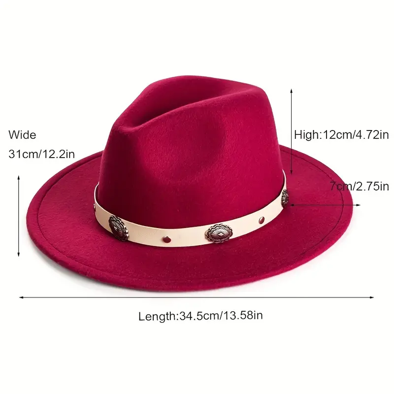 Fashion Hat With Decorative Big Brim Jazz Hat Mens Cool Charm Top