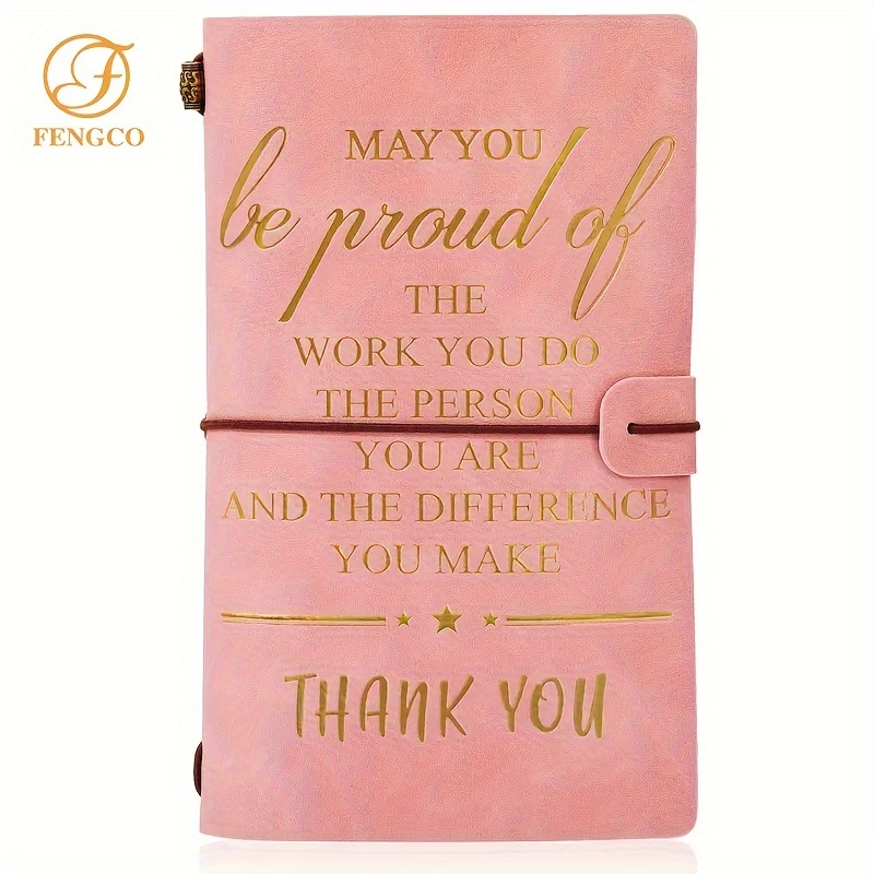 PerKoop 10 Sets Thank You Gifts Appreciation Leather Journal