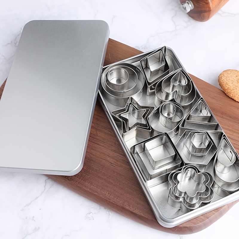 11pcs Stainless Steel Baking Mold Baking Molds Set Donuts Scones Cookie  Biscuit Mousse Cake Pastry Dough Cutter Bakeware 