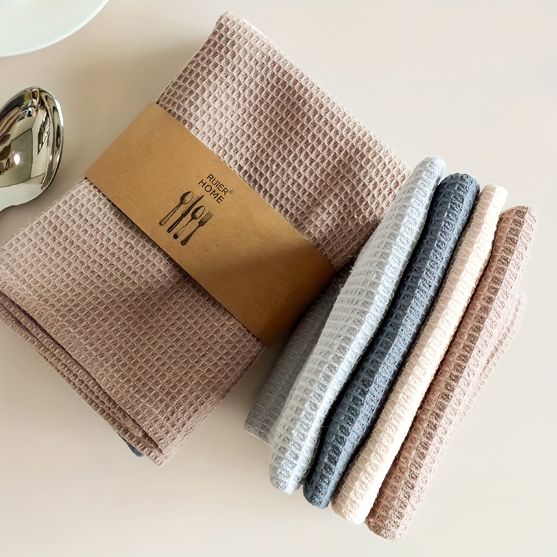 Square Cotton Dish Towels, Cotton Waffle Woven Kitchen Tableware Dish Cloth,  Kitchen Dishwashing Towels, Hand Towel, Super Soft, Absorbent And Quick  Drying Cleaning Towels, Cleaning Supplies - Temu