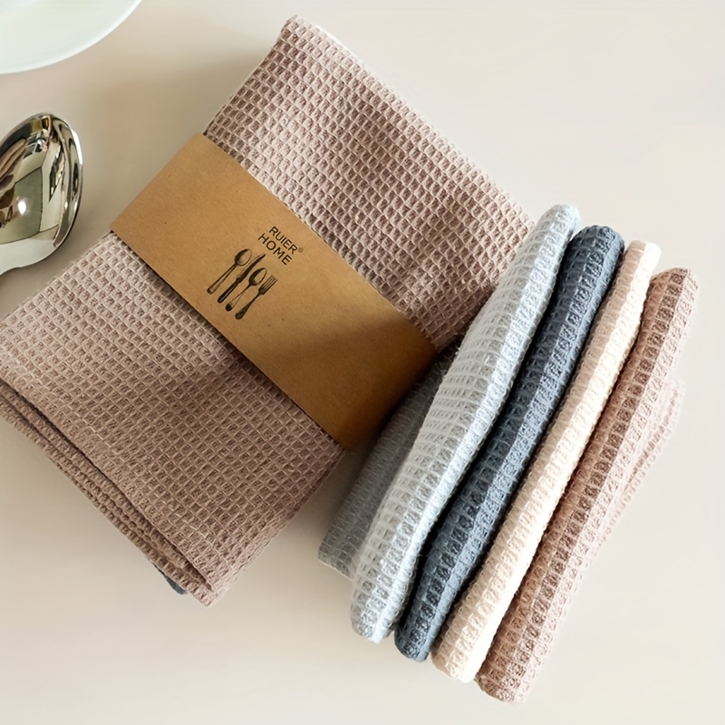4pcs Cotton Waffle Dish Cloths for Kitchen and Sink Cleaning