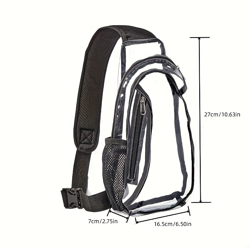 Pvc Material Cross Body Bag Shoulder Bag Outdoor Sports Leisure Trendy Men's  Backpack - Temu