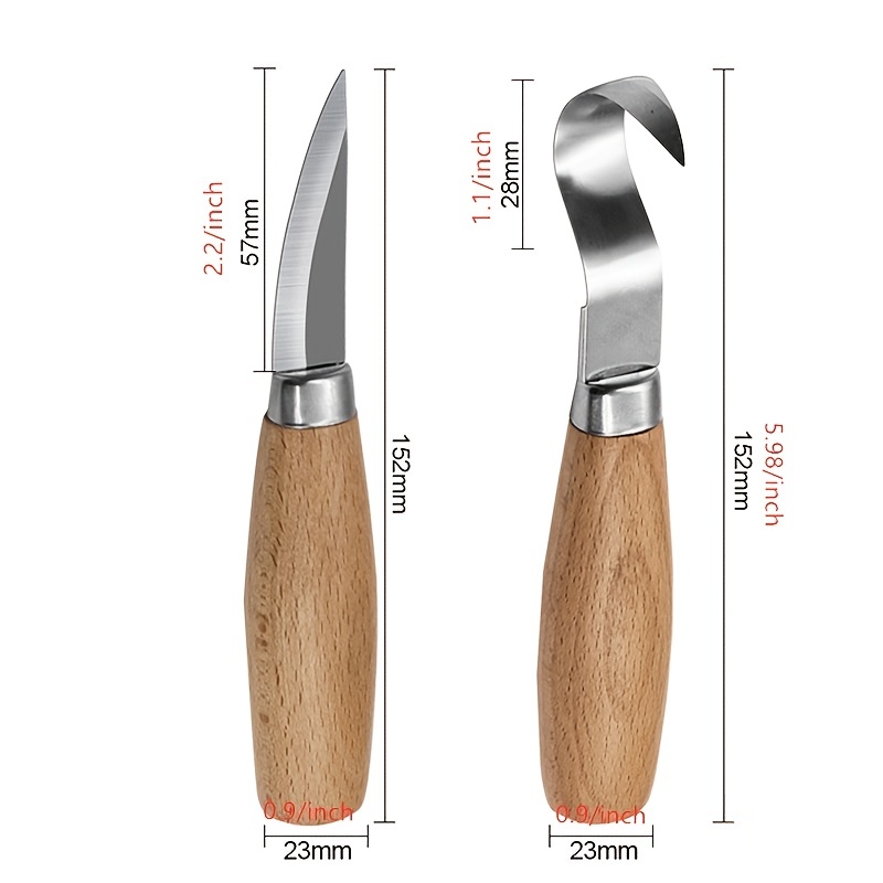 2pcs Spoon Carving Knife Wood Cutter Whittling DIY Craft Hand