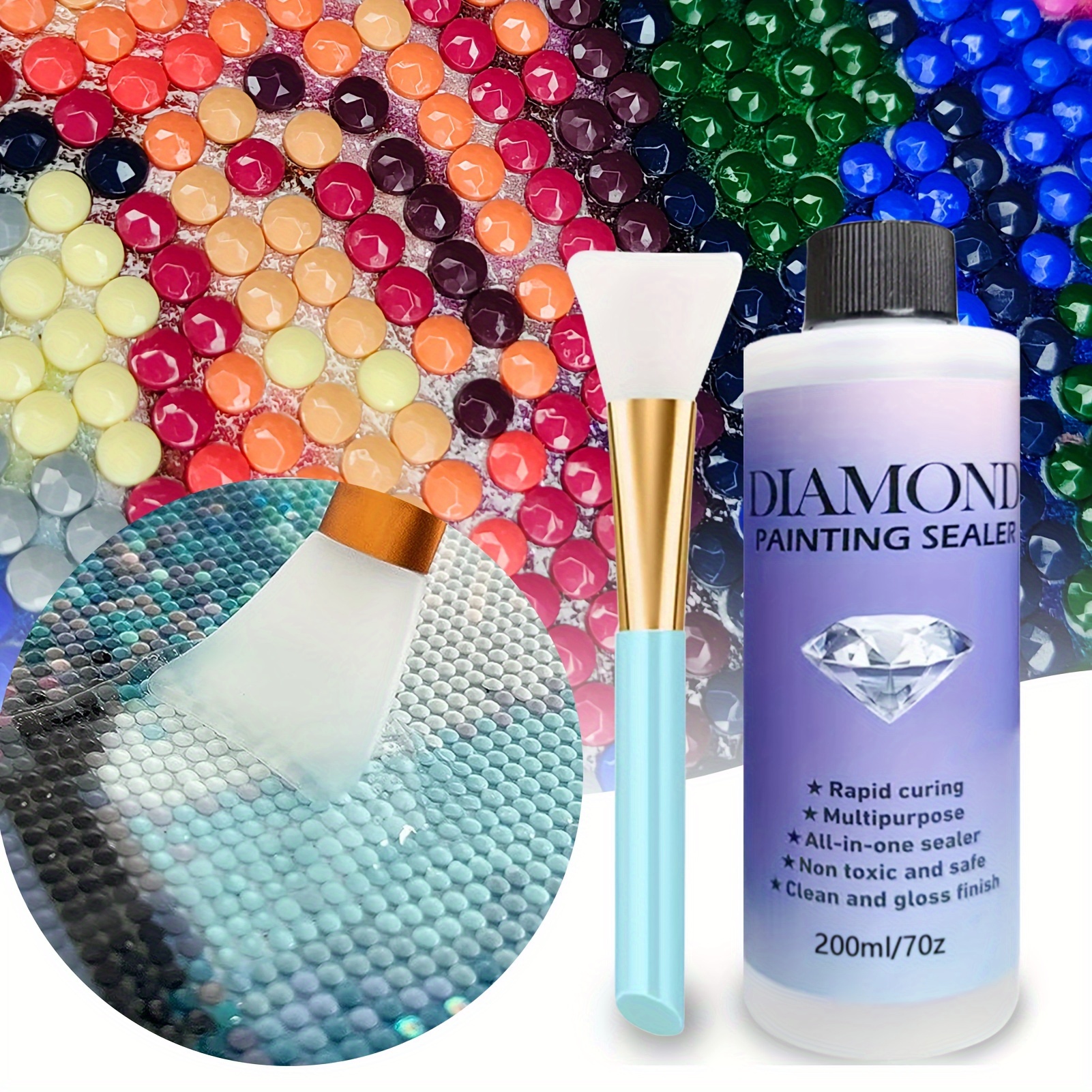 2.03oz Diamond Painting Sealer 5D Diamond Painting Art Glue Permanent Hold  & Shine Effect Sealer Diamond Painting Puzzle