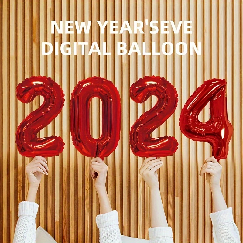 Acheter Ballons anti-fuite du nouvel an 2024, ballons épais en Film  d'aluminium 2024 pour enfants